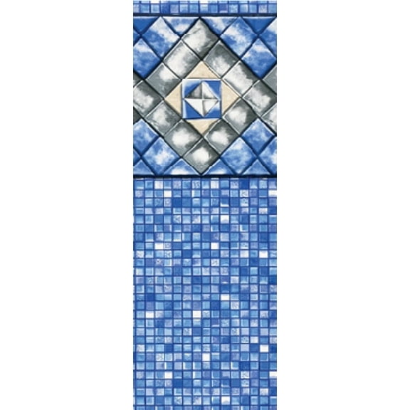 SmartLine 15' x 25' Oval Diamond Cube Liner for Esther Williams/Johnny Weissmuller Pools, 52" H, 25 Gauge