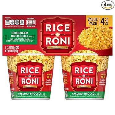 Rice A Roni 4pk Cups-Cheddar Broccoli