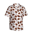 thumbnail image 2 of Haiem Football Printed Hawaiian Shirt for Men - Men’s Casual Beach Summer Shirts - Stretch Fabric with Modern Fit-Medium, 2 of 9