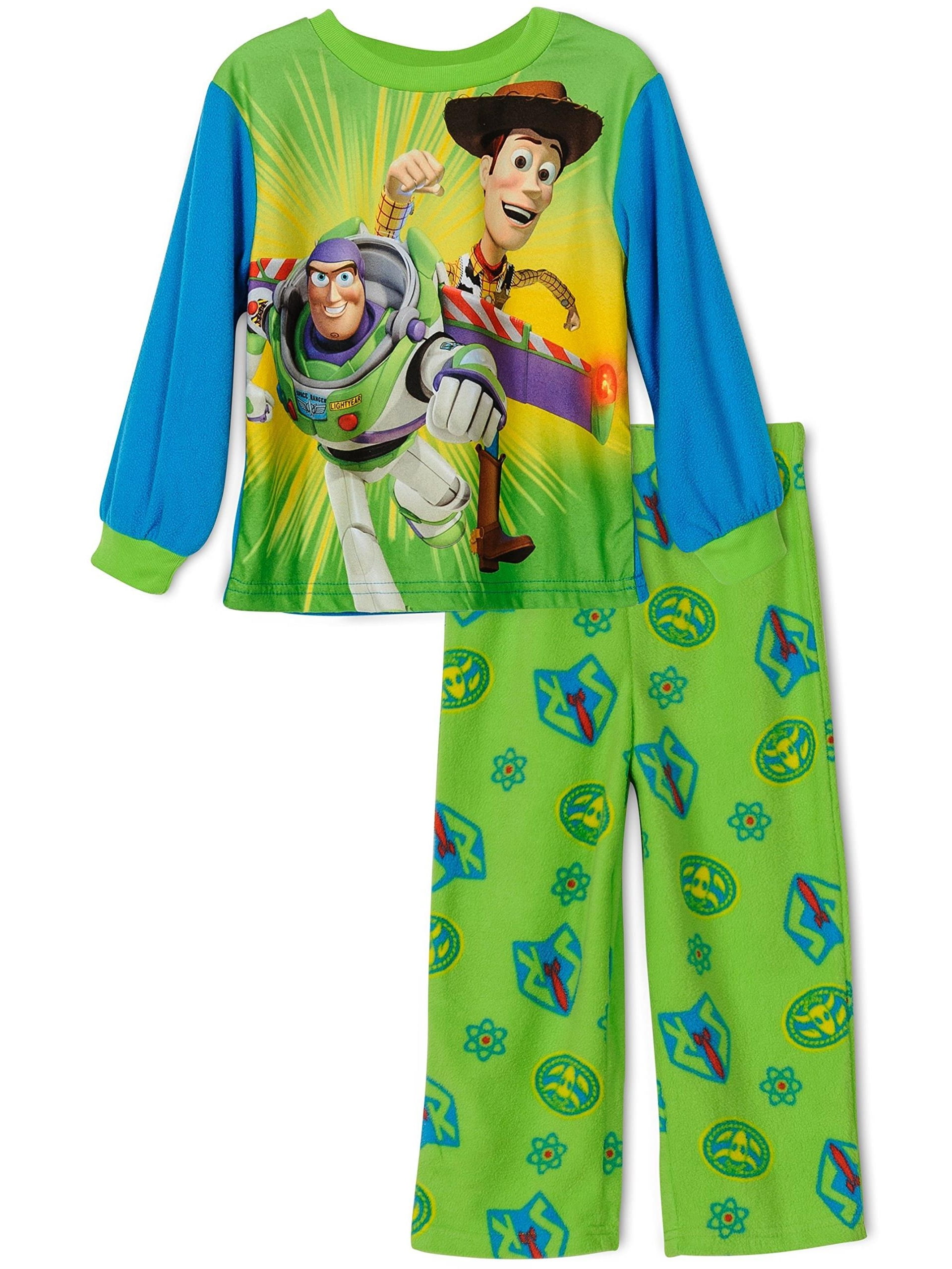Disney Toy Story's Woody and Buzz Little Boys Fleece Pajama Set