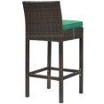 thumbnail image 5 of Modway Conduit Rattan Outdoor Bar Stool in Brown and Green (Set of 4), 5 of 5