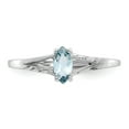 thumbnail image 4 of Primal Gold 10K White Gold Geniune Aquamarine Birthstone Ring, 4 of 7
