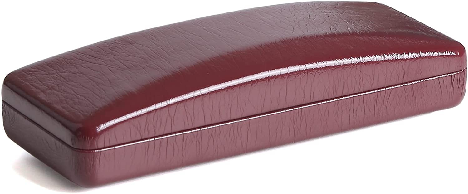 Rons Optical Clamshell Faux Patent Leather Hard Eyeglass Case Small to
