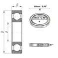 thumbnail image 4 of Roulements à Billes Rainure Profonde 6913ZZ 65x90x13mm 1 Pce Roulements Lubrifiés pour Trottinette Planche à Roulettes Roue, 4 of 6