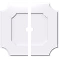 thumbnail image 1 of Ekena Millwork CMP22LE2-02000 22 in. OD x 2 in. ID Square Locke Architectural Grade PVC Contemporary Ceiling Medallion - 2 Piece, 1 of 1