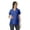 Blue2, variant on Womens Wrap Style Shirt Tunic Cotton Casual Button Down Classic Collar Top