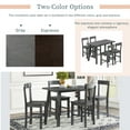 thumbnail image 4 of 5 Piece Dining Table Set, Wood Kitchen Table Set with Table and 4 Chairs, Gray, 4 of 9
