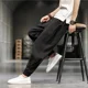 thumbnail image 3 of Pantalones anchos y holgados de lino para hombre, pantalones casuales finos y sueltos de verano para hombre, ropa de calle estilo harén, promoción, ropa estética original y popular, 3 of 5