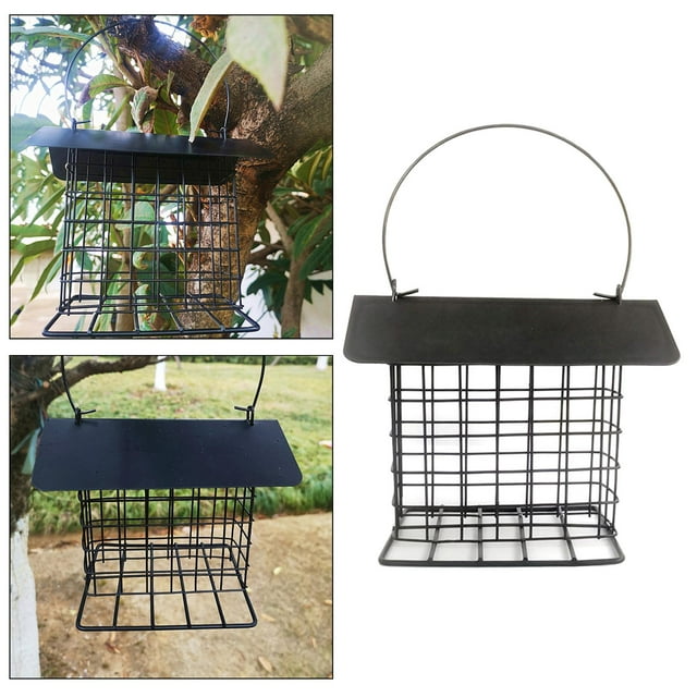 Comedero para Pájaros Colgante de Metal Premium a Prueba de Ardillas Comedero para Pájaros Silvestres Resistente Jaula de Metal Guardia Choza para Páj Soledad casa nido de pájaro