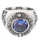 thumbnail image 2 of Hombre  Letra Grabada Hipoalergénico Ajuste Universal Talla 7 Hombre Piedra Sello Azul Redondo Moda para Niños para Fiesta ANGGREK Otros, 2 of 8