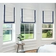thumbnail image 2 of 100% Blackout Cordless Roman Shades with Ribbon Border, Premium Blind for Windows, 46x64" Navy, 2 of 6