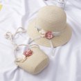 thumbnail image 2 of ZHENHONG Sun Hats for Girls Girls 45695 Age Straw Hat Tourism Sun Hat Flower Children Sun Hat And Bag Set Hats, 2 of 2