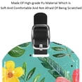 thumbnail image 4 of Square 2Pack PU Leather Floral Flower Summer Cruise Luggage Tag with Privacy Cover and Name ID Tag for Travel Handbags Backpacks Luggage Tags, 4 of 6