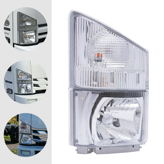 Front Headlight &Corner Lamp For ISUZU NPR NPR-HD NQR NRR 2008-2020 Right Side 2x Halogen Headlight & 2x Corner Lamp (Right Headlight & Corner Lamp)