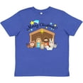 thumbnail image 3 of Inktastic Merry Christmas Cute Nativity Scene Youth T-Shirt, 3 of 5
