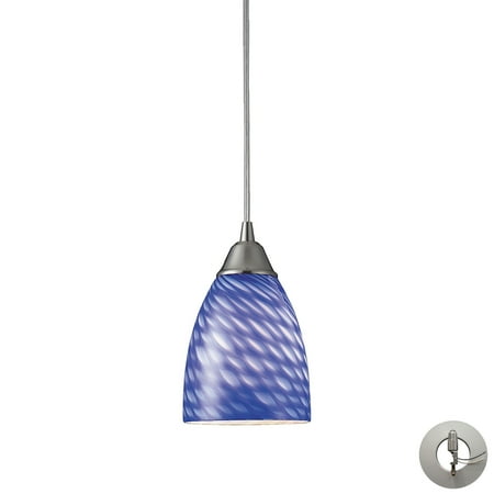 

Elk Home Arco Baleno 5 Wide 1-Light Pendant - Satin Nickel with Sapphire Glass (Includes Adapter Kit)