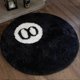 thumbnail image 4 of Billiards 8 Ball Rug Round Tufting Anti-slip Floor Carpet Mat No.8 Bedro, 4 of 5