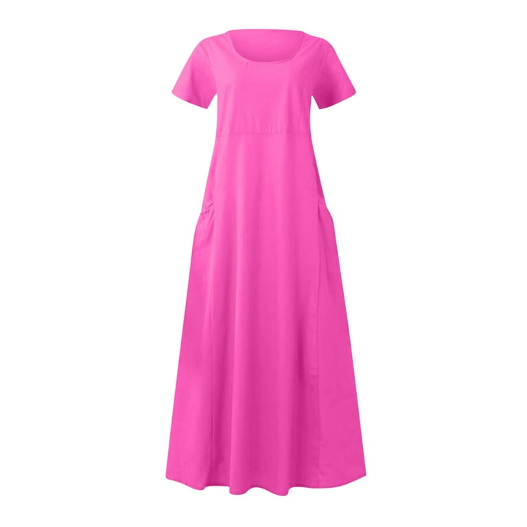 Summer Xqxayjr Ladies Casual Loose Short Sleeve Graduation Dresses Under $5 Summer Round Neck Flowy Swing Pocket Cotton Linen Long Shirt Sundress Elegant Western Dress Birthday Gift - Walmart.com Summer Xqxayjr Ladies Casual Loose Short Sleeve Graduation Dresses Under $5 Summer Round Neck Flowy Swing Pocket Cotton Linen Long Shirt Sundress Elegant Western Dress Birthday Gift - Walmart.com