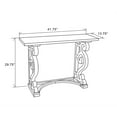 thumbnail image 6 of HomeStock Coastal Craftsman Vintage White And Natural Wood Console And Entry Table, 6 of 9