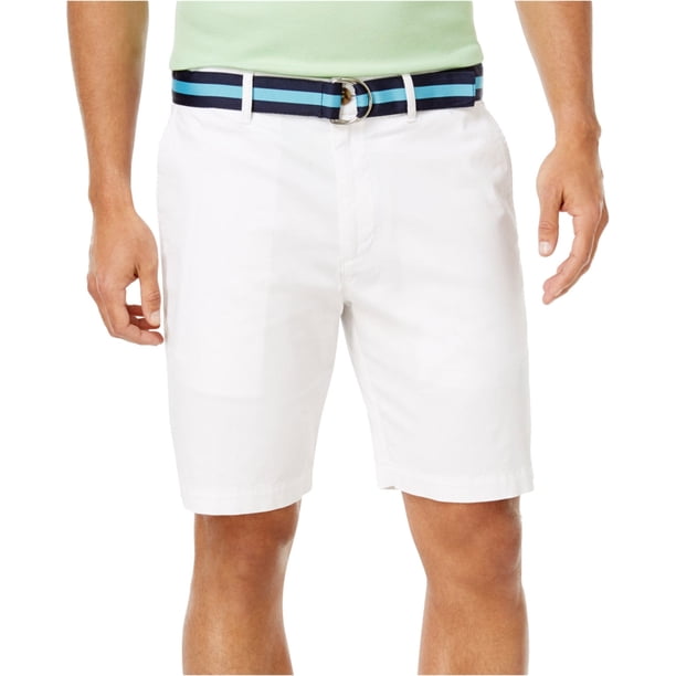 Club Room Mens Stretch Casual Chino Shorts, Blanco, 33 Club Room chino