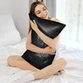 thumbnail image 4 of Silk Pillow Case for Hair And Skin Queen - Black Glitter Cooling Sleep Throw Pillow Covers Standard Size 20x30in, comfort Satin Pillowcase with Zipper for Women Men, 4 of 7