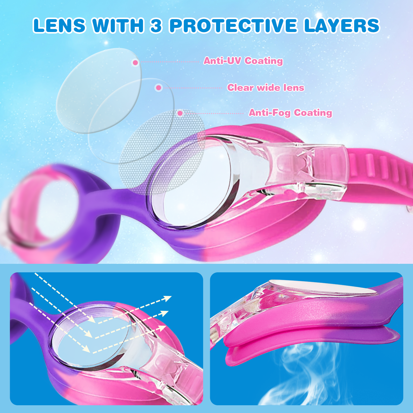 Fogulo Kids Swim Goggles 4-Pack photo 2