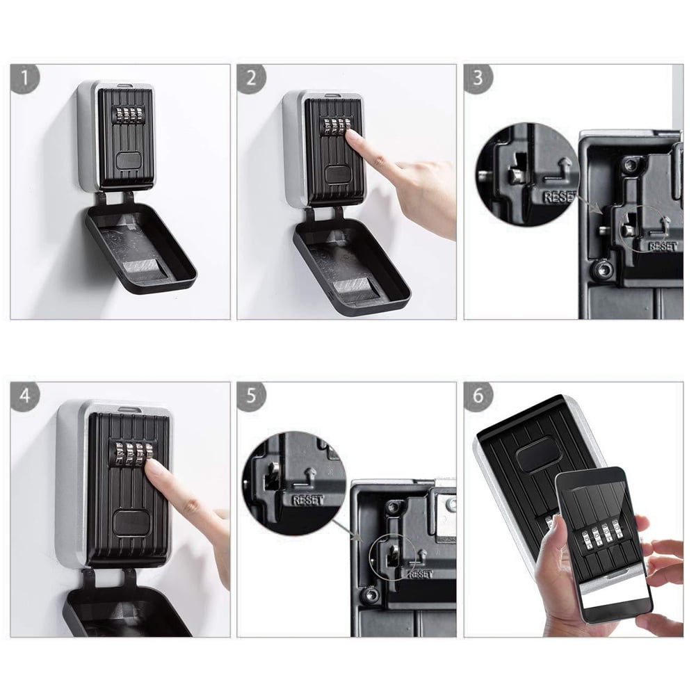 Wall-mounted Key Storage Lock Box Safe Security Storage Case Outdoor Car Key Safty