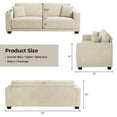 thumbnail image 2 of COPIAE 86 Inch Sofa with Extra Deep Seats Oversize,2 Seater Sofa for Living Room, Modern Couch and Sofa, Comfy Armrests and Seats and Backrests, Easy Installation,Chenille Fabric Beige, 2 of 13