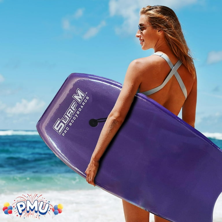 PMU 33 Inch Purple Bodyboard - Lightweight Wrist Leash