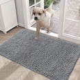thumbnail image 1 of Felpudo para puerta de perro para patas embarradas, absorbe la humedad y la suciedad, tapete lavable antideslizante absorbente, microfibra de secado rápido, tapete de barro para perros, tapete para pu, 1 of 4