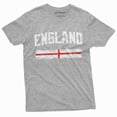 thumbnail image 1 of England Tee Shirt Uk English Flag Banner Soccer Football Nationality Patriotic Tee (4X-Large Grey), 1 of 6