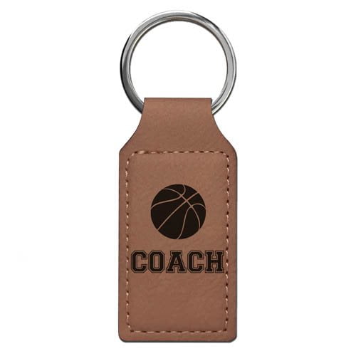 Skunkwerkz Keychain Basketball Coach Dark Brown Rectangle Walmart Com Walmart Com