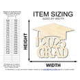 thumbnail image 2 of Unfinished Wood 2025 Grad Shape | DIY Craft Cutout | up to 46" DIY 12" / 1/2", 2 of 3