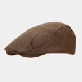 thumbnail image 2 of Men Women Thin‑Weight Linen Forward Cap Vintage Hat Breathable Sun Protection Literary‑Style Daily Outdoor Driving Headwear, 2 of 4