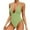 Green, variant on WREESH Women's High Cut One Piece Swimsuit Tummy Control - Cheeky Tie Side Bathing Suit Slim Swimwear for Women Summer 2025 Orange