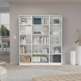 thumbnail image 4 of We Have Furniture Parwan 3 Piece Living Room Set with 3 Bookcases, White, 4 of 4