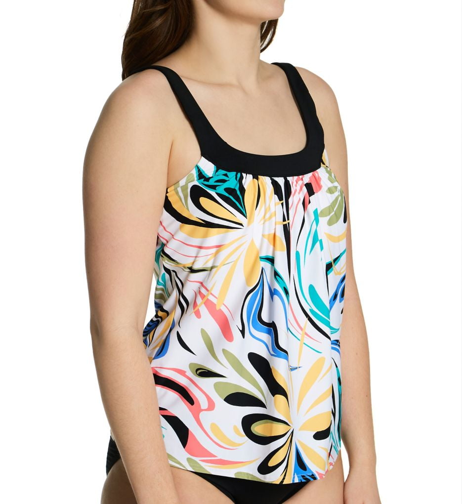 Women's Coco Reef U69685 Retro Swirl Ultra Fit Bra Sized Tankini Swim