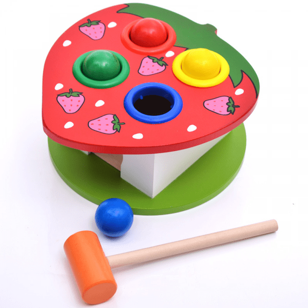 Knocking Table Strawberry Knocking Table Striking Table Wooden Children's Early ...