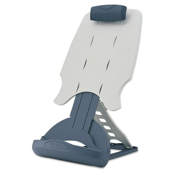 Kensington InSight Adjustable Desktop Copyholder Plastic Holds 50 Sheets Gray/Dark Blue 62058