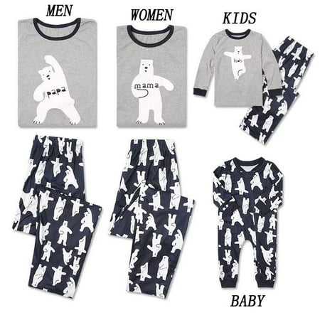

Family Matching Adult Women Kids Baby Sleepwear Nightwear Pajamas Christmas