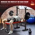 thumbnail image 2 of Dbuoem Weight Stool,Press Rack,Strength Training Workout stool，Adjustable Weight Stool with Barbell Rack,Weight Lifting Stool Press for Home Gym,48.27" x 25.61" x 44.72",Red, 2 of 13