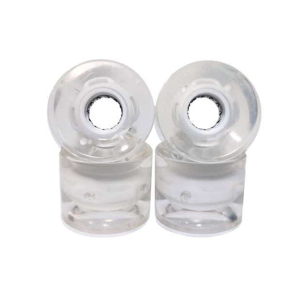 Soidarity Reemplazo de ruedas de patín de 4 piezas, componente modificado profesional, modificación de rueda de rodillo en línea Universal patinar Blanco