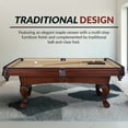 thumbnail image 7 of Hathaway Augusta 8 ft. Non-Slate Pool Table - Walnut Finish, 100.5-in l x 55-in w, Camel Felt, 7 of 7