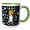 Green/White, variant on 3drose, Funny Cute Beagle Hound Dog and Circle Pattern Abstract Art, 11oz Mug