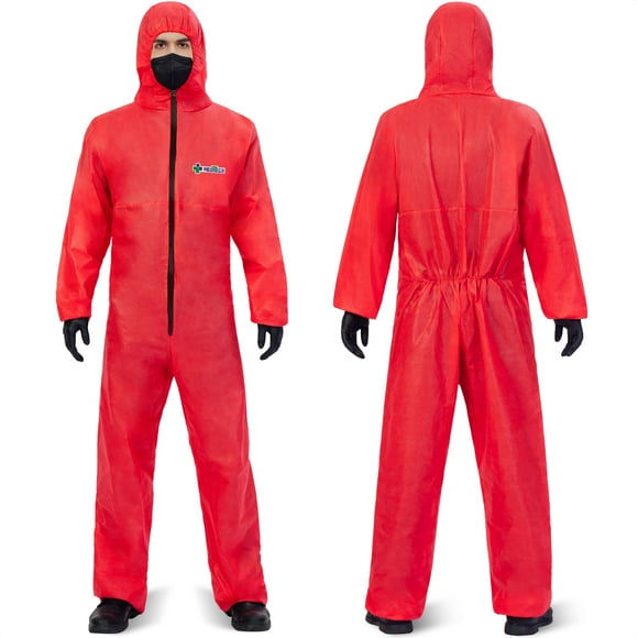 Traje protector Medtecs de nivel 4 con capucha contra riesgos biológicos