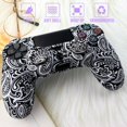 thumbnail image 2 of HAHDAXIA Skin for Ps4 Controller, Anti-Slip Silicone Shell Cover Case with 2pcs Thumb Grip Caps for PS4/ Slim/Pro Dualshock 4 Controller Wireless Gamepad (BK&White Pattern), 2 of 7