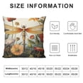 thumbnail image 5 of Creowell Dragonfly Flowers Mushrooms Throw Pillow Cover Cushion Decorative Gift Square Pillow Case for Couch Sofa Bed 22x22in, 5 of 5