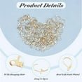 thumbnail image 4 of 100pcs 304 Stainless Steel Leverback Earring Findings with Loop Real 24K golden Plated 15.5x10x1.5mm Hole: 1.5mm, 4 of 9