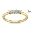 thumbnail image 5 of SuperJeweler 1/4 Carat Princess Shape Diamond Wedding Band In 14 Karat Yellow Gold, 5 of 6
