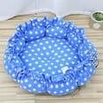 thumbnail image 4 of AUQ Cat Beds,Autumn and Winter Travel Dog Bed,Donut Dog Bed,Blue,15.75in, 4 of 4